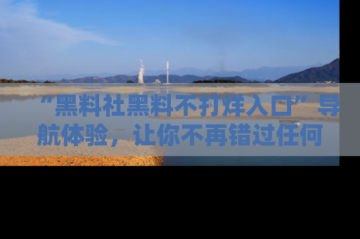 “黑料社黑料不打烊入口”导航体验，让你不再错过任何精彩黑料