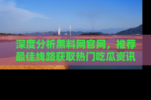 深度分析黑料网官网，推荐最佳线路获取热门吃瓜资讯