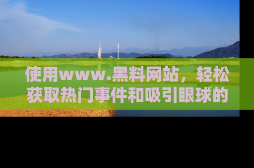 使用www.黑料网站，轻松获取热门事件和吸引眼球的黑料