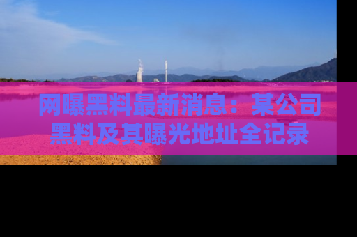 网曝黑料最新消息:某公司黑料及其曝光地址全记录