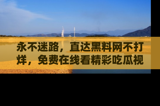 永不迷路，直达黑料网不打烊，免费在线看精彩吃瓜视频！
